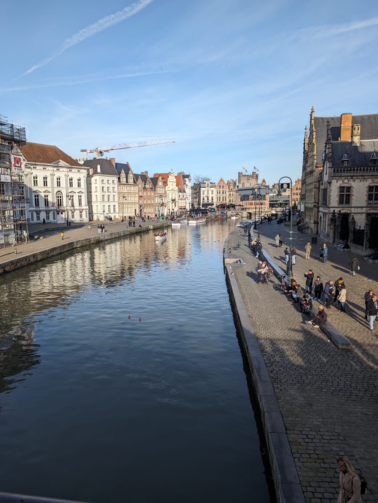 The riverbank in Ghent, a must-see on your 2 days in Belgium