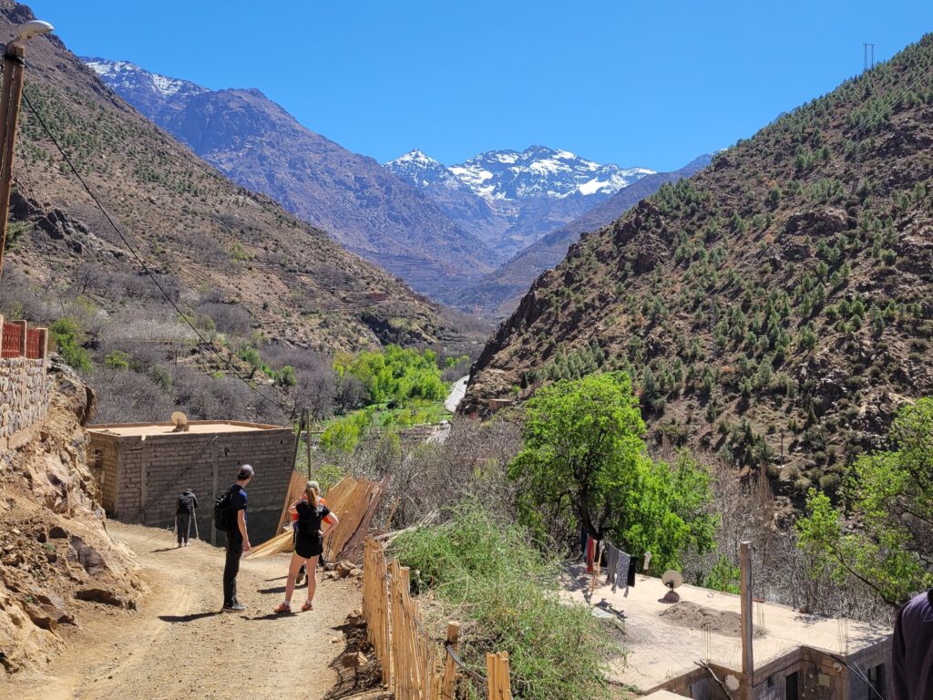 A view of Mount Toubkal as we finish hiking in the Atlas Mountains.