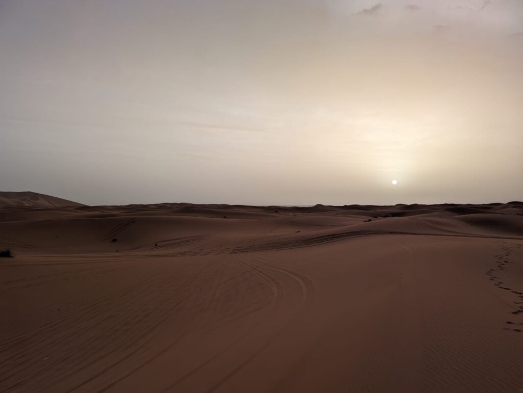 Beautiful sunrise in the desert.