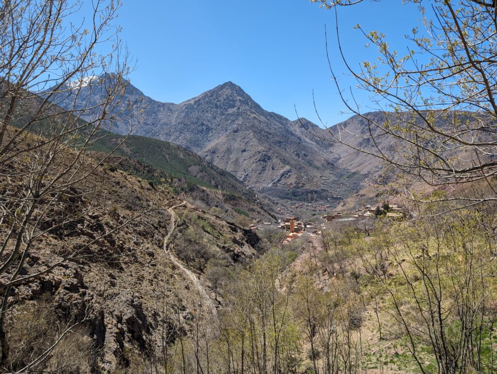 The view of Imlil as we began hiking in the Atlas Mountains.